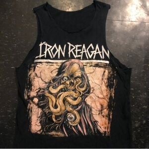 IRON REAGAN Tentacle Skull Custom Tank - Size S - Official Band Merch Tee